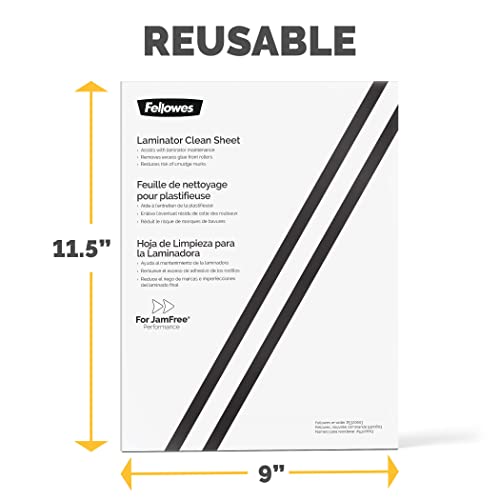 Fellowes Laminator Cleaning Sheets, 10 Pack, 8.5 X 11 In #TOP2
