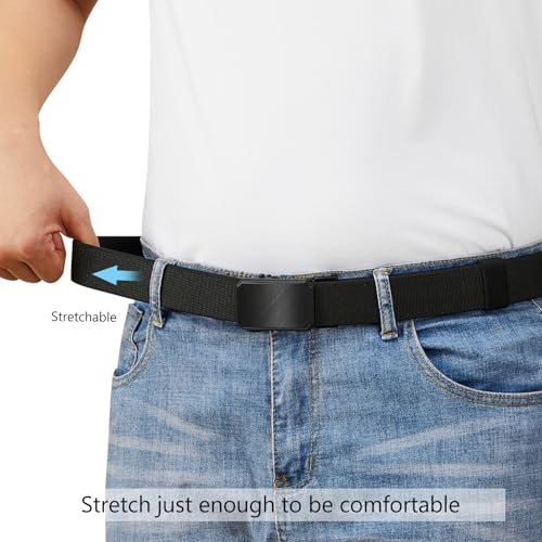 LionVII Mens Belt Ratchet Elastic, Stretch Belt for Work with Automatic Buckle for Men,1 3/8" Adjustable to Fit 28-49" Waist4