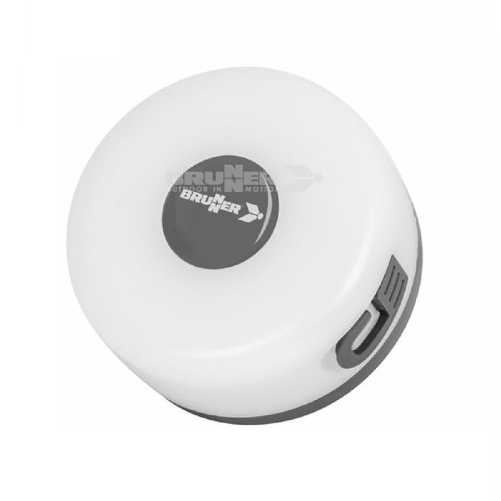BRUNNER Lanterna da Campeggio Ricaricabile con Strisce Luminose Flessibili e Arrotolabili, IP44, Grigio