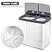 Giantex Portable Washing Machine, 20lbs Capacity, 12lbs Washer and 8lbs Spinner, Compact for Apartment RV, Gray & White, GX20313-PE