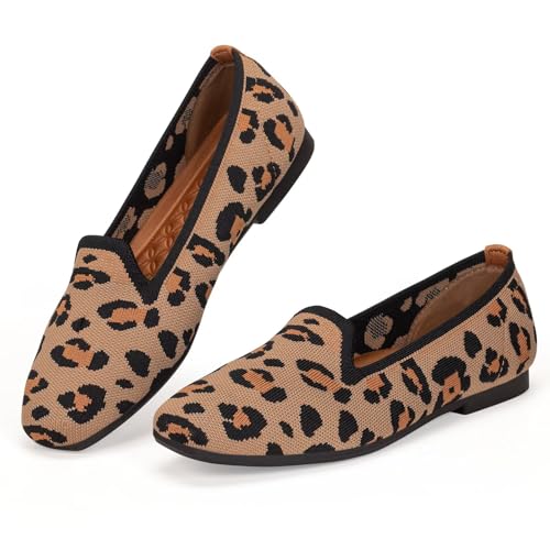 Image of Frank Mully Women's Loafer Flats Square Toe Comfortable Office Work Shoes, Cute Penny Loafer Slip On Walking Driving Shoes