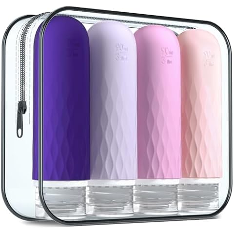 Gemice Leak-Proof Silicone Travel Bottles Set Cover