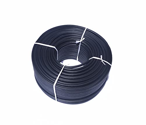 CAT6 支持線付 UTP 屋外用 LAN ケーブル ２重被覆 架空配線 自作用 屋外対応 防水 アウトドア 難燃性 耐候性 高耐久 PoE対応 (100M)のサムネイル