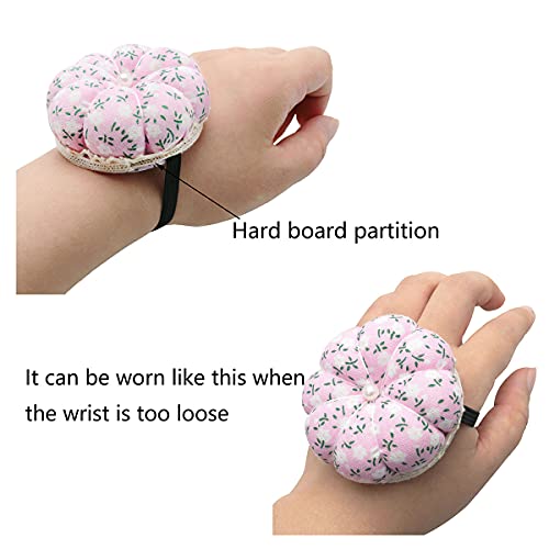 Ruiwaer 3Pcs Pin Cushions Kit 3X4Cm Ring Pincushion 5X4Cm Tomato Pin Cushion And 6X6X2.7Cm Pumpkin Shape Wrist Pin Cushion With Faux Pearl For Sewing Needlework Or Diy Crafts #TOP4