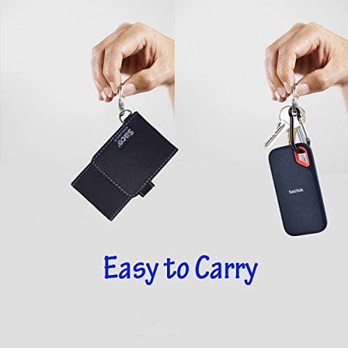 Image of Saco External Hard Disk Protector Shock Resistant Travel Carrying case Pouch Cover for Samsung T7 Shield 1TB / 2TB / 4TB Portable SSD - Black