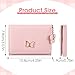 Tyqour Cute Bow Wallet Woman Kawaii Coquette Wallet for Girls Small Womens Wallet Card Holder for Women Pink PU Leather with Golden Bow, Gift for Fashionable Ladies