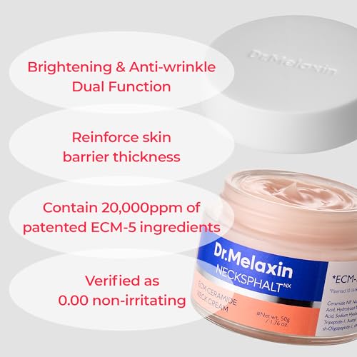 Dr.Melaxin Necksphalt Firming Cream with ECM-5 20,000ppm, Firming & Lifting Neck Cream for Wrinkles & Sagging Skin, Ceramide & Collagen for Elasticity & Radiant Glow, 1.76 fl.oz - Image 6