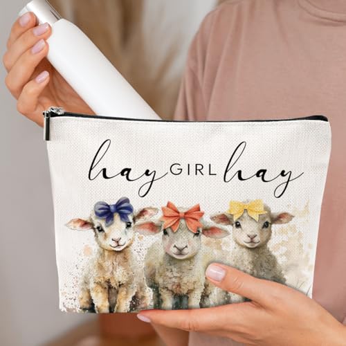 Sheep Gifts for Sheep Lovers Sheep Stuff Makeup Bag Western Accessories Country Girl Gifts Cosmetic Bag for Women Girl Sister Friend Daughter Bestie Teen Animal Lover Graduation Birthday Christmas3