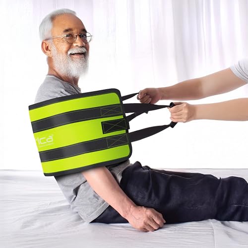 Image of OTICA Patient Lifting Belt 57x14 in with Handles & Safety Buckle (Green)