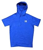 Under Armour Mens Fleece Cotton-Blend ColdGear Short Sleeve Hoodie (Royal, M)