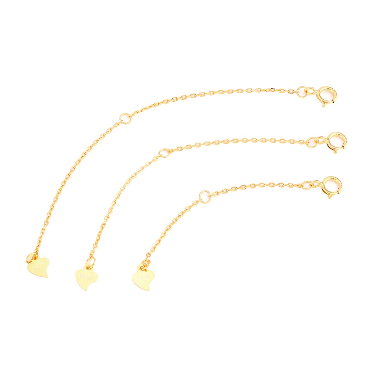 ABOOFAN 2 Set di Catene per La Creazione di Gioielli Catene per Braccialetti Collane Catene di Estensione Robuste E Facili da Usare 3 Pezzi * 2