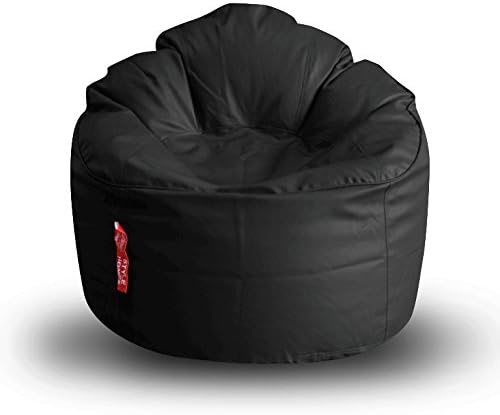 Style Homez Premium Leatherette Mooda Rocker Lounger Bean Bag XXXL Size Black Color Cover Only