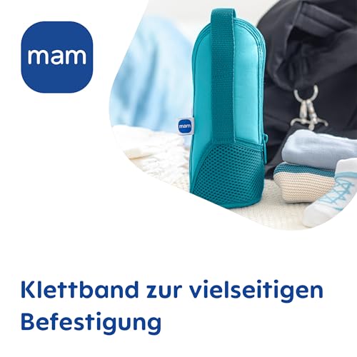 MAM Thermal Bag mit Isolierschicht, Thermotasche hält Flüssigkeiten warm und kalt, Isoliertasche für viele handelsübliche Babyflaschen, schwarz