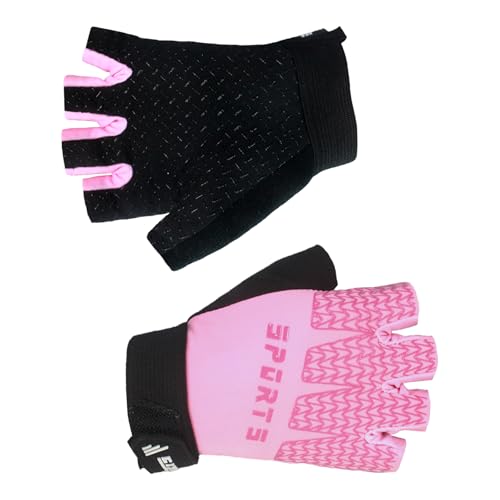 Aifitbre Luvas de ciclismo para crianças – Luvas de bicicleta de meio dedo para crianças de alta ela