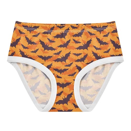 Little Girl Underwear Toddler Panties Kids Undies Halloween Bat Soft Cotton Briefs 2T-8Y