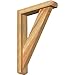 Ekena Millwork BKT0402X18X26TRA04RWR Traditional Craftsman Rough Sawn Bracket w/Offset Brace, Western Red Cedar
