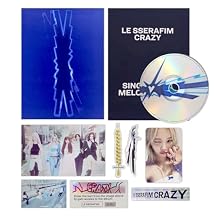 LE SSERAFIM - 4th Mini Album CRAZY Vol.2 Outer Box + Booklet + Lyric Book + Sticker + Postcard + Folding Poster Photocard + Paper Toy + 2 Pin Badges + 4 Extra Photocards