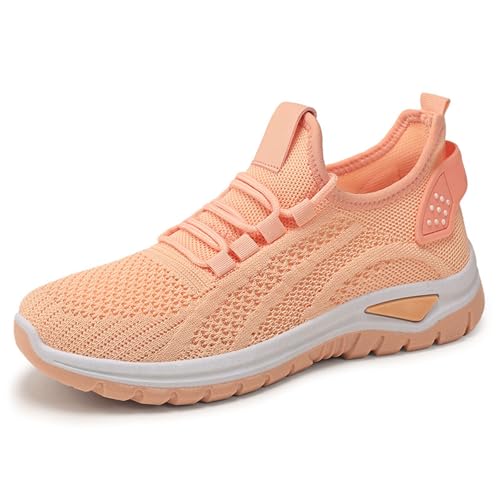 Scarpe da ginnastica casual da donna e uomo, con labbro, per palestra, atletica, fitness, suola antiscivolo, traspiranti, alla moda, per vacanze, viaggi, comode scarpe da corsa e passeggiate, rosa