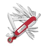 Swiss Eagle Entdecker Multiwerkzeug Taschenmesser mit Kompass und 30 Funktionen