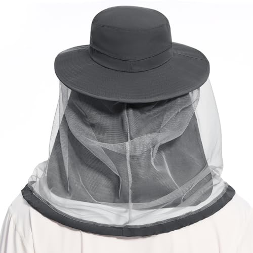 Image of BASSDASH Unisex UPF 50+ Mosquito Net Hat with Neck Flap FH17