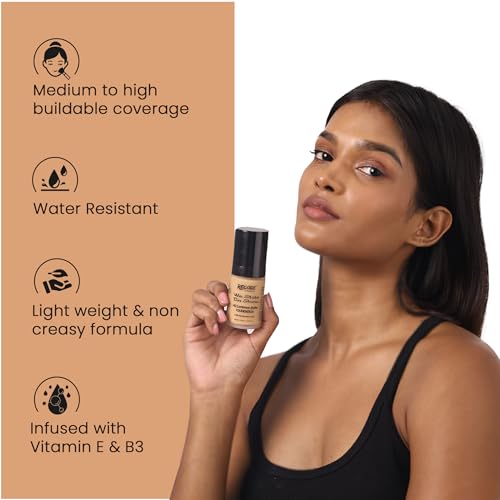 Image of Recode HD Luminous Matte Foundation Shade 08 Hodu|Water Resistant|Infused With Hyaluronic & Vitamin E & B3|Lightweight|Non Creasy Formula 30 ML