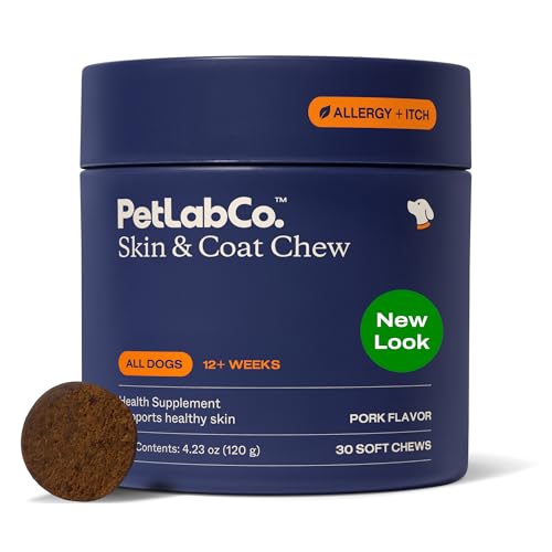 PetLab Co. Skin & Coat Chew - Optimize Scalp and Fur Condition with a Tasty Dog Chew, Packed with...