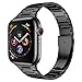 Produktbild KOMI Armbänder kompatibel mit Apple Watch Serie 8 7 45mm 41mm, Edelstahl-Metall-Ersatzarmband für iWatch 6/5/4/3/2/1/SE Ersatzband (42/44/45mm-schwarz)