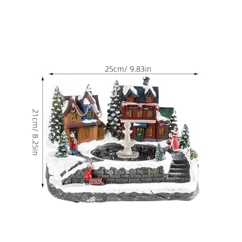 Edificio coleccionable de pueblo navideño Healeved el regalo musical ideal 3