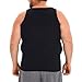 HOdo Big and Tall Mens Tight Undershirts Cotton A Shirts Sleeveless Shirts for Men Black 5XL