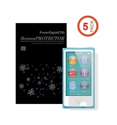 PowerDigital(TM) 5 Pack iPod Nano 7 Screen Protector (Matte Anti-Glare, Anti FingerPrint), iPod Nano 7th Gen / 7th Generation (2012 Newest Model)