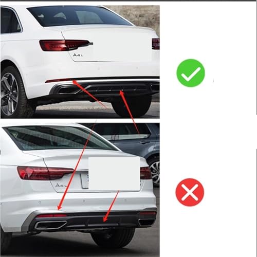 Cache-pot d'échappement Audi A4 B9 2019 inserts doubles en acier inoxydable - 3