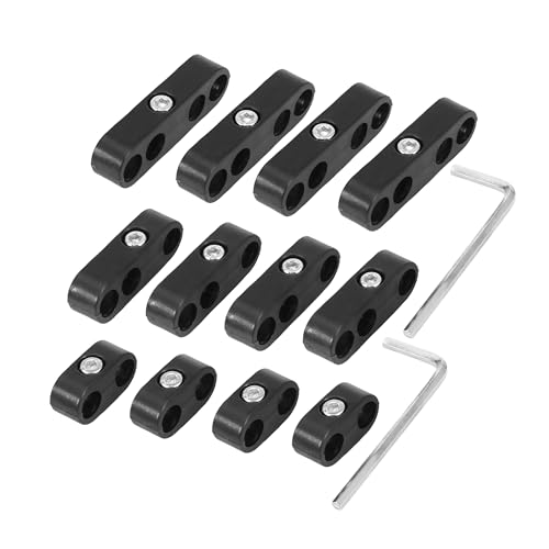 TUCKBOLD 12pcs 7mm 8mm Car Engine Spark Plug Separators Ignition Wire Separators Holder Black Automotive Parts