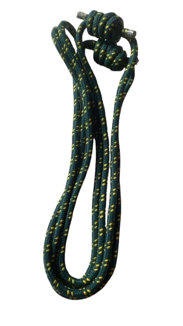 Hana Yog Iyengar Ropes Green with yellow dots Cotton Versatile Strength Iyanger Yoga Wall Ropes for Balanced Practice Size Medium - 14 mm (Green color)-image-22