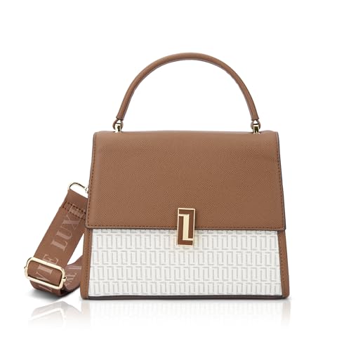Image of Lavie Luxe Women's Monogram Merci Satchel Handbag | Satchel Bag for Work | Ladies Purse | Stylish Shoulder Bag | Gift For Women