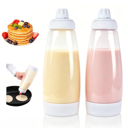 2 Packs of Pancake Batter Dispenser 1000ml Squeeze Pancake Dispenser