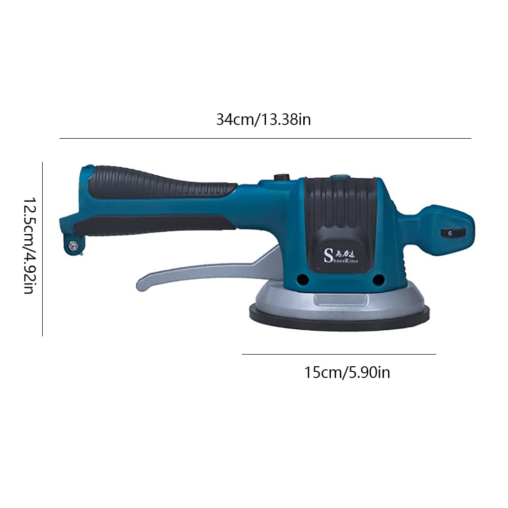 Fliesenvibrator, Fliesenfliesenmaschine 100 kg Superstarke Adsorptionskapazität 6-Gang Einstellbar Eingebauter Lithium-Akku, Fliesen Fliesenmaschine Fliesen Vibrationsgerät