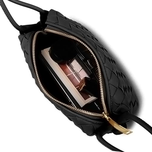 Woven Crossbody Bags For Women, Small Handmade Purse Clutch Shoulderbag Handbag, Zipper Closure3