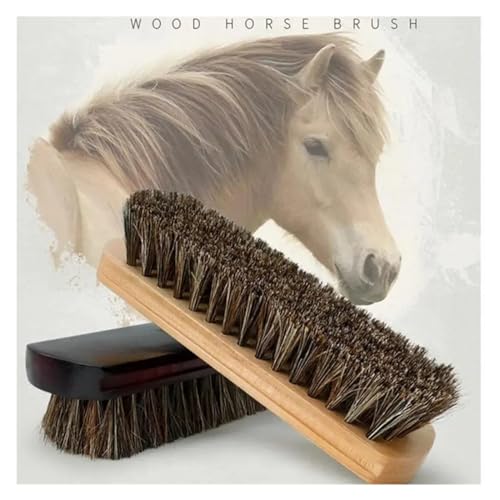Brosse à chaussures en crin de cheval pour entretien du cuir