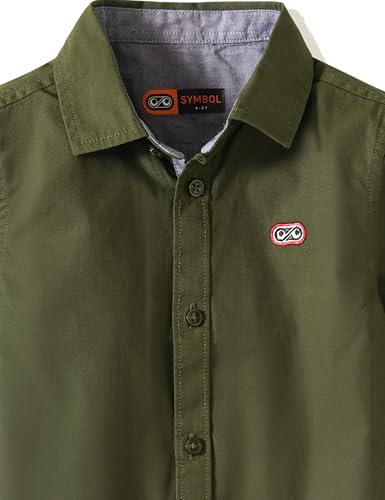 Image of Amazon Brand - Symbol Boys 100% Cotton Casual Shirt | Full Sleeves | Regular Fit | Age 2-14 Years