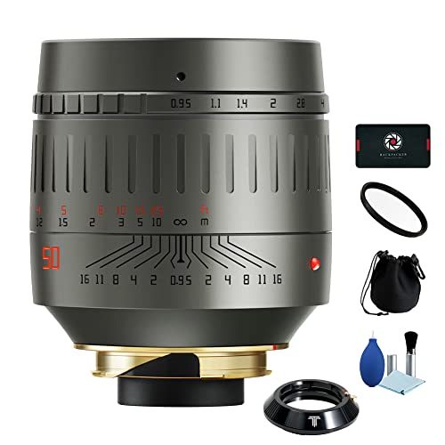 TTArtisan Lente Prime de enfoque manual de gran apertura F0.95 de 50 mm, gris titanio, compatible con cámaras Sony E, Fuji FX, GFX, Canon EOS R, Nikon Z, Sigma/Panasonic/Leica L, Hasselblad X1D