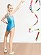 Gogokids Mädchen Drei Teiliges Gymnastikset, Ärmelloser Gymnastikanzug mit Shorts und Haarband, Ballett Tanzender Leotard Gymnastik Outfit mit Funkelnde für Mädchen, Ärmellose Trikots für 8-9 Jahre