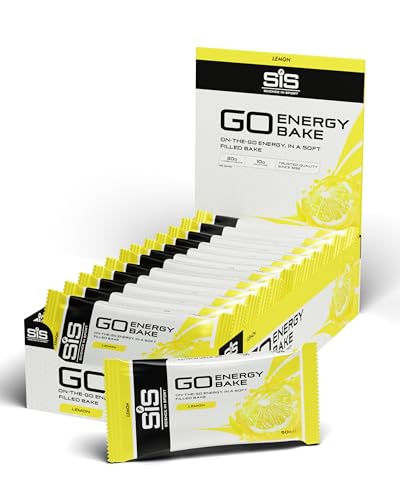 Science In Sport GO Energy Bakes | 2 to 1 Ratio | 30g Carbohydrates | 10g Fructose | Soft Filled Energy Snack | Lemon Flavour | 12 Pack