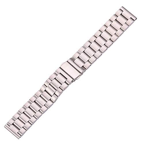 Uhrenarmband 18 20 22 24 mm Uhrenarmband aus massivem Edelstahl, Silberne Uhrenarmbänder, Schnellverschluss, Federsteg