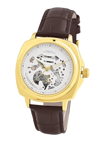 Image of French Connection Silver Skeleton Dial | Automatic Watch for Men's | FCA03-7