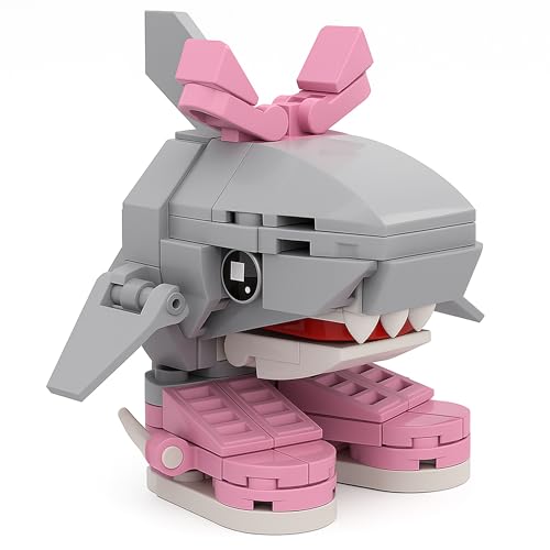 sizzlepop Tralalero Tralala 3D Building Block Figure - Funny Collectible Figure for Meme Fans, for Children and Adults, Creative Gift Idea, Italian Brain Red Style