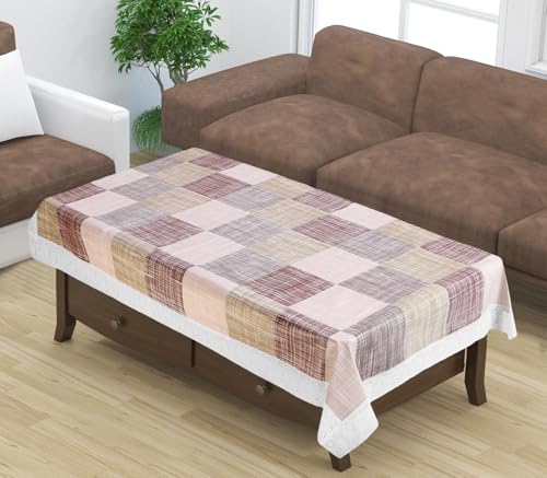 Image of Dakshya Industries PVC Waterproof Center Table Cover 40 x 60 Inch | Rectangle Coffee Table Cover | Spill Proof Oil Resistant Dustproof Heat Resistant Wipe Clean