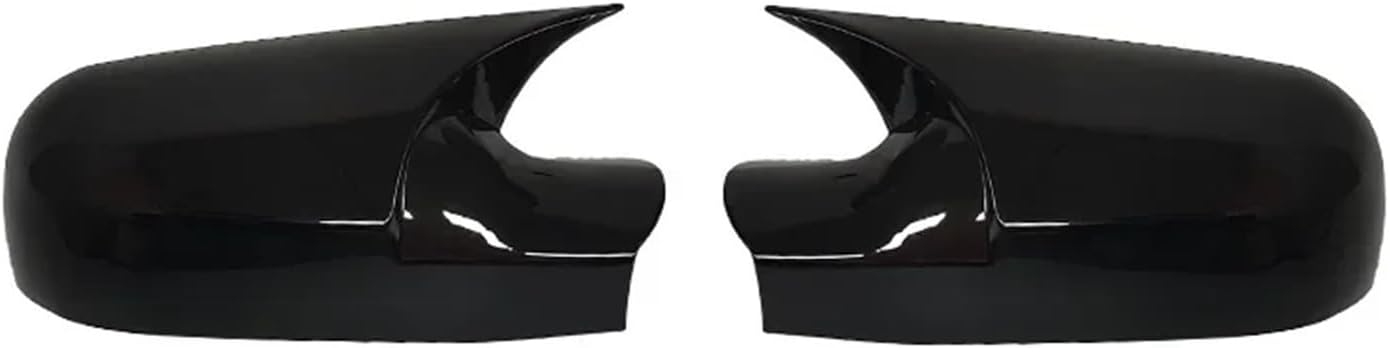 Wing Mirror Cover Glossy Black/Carbon Fiber Car Side Wing Rearview Mirror Cover Cap for Megane 2 MK2 2002-2009 Bat Rear View Mirror Cover Cap Side Mirror Covers(Color:Carbon fiber pattern)