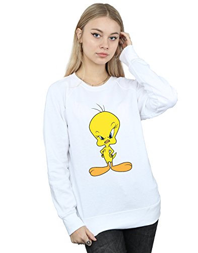 Image of Absolute Cult Looney Tunes Women's Angry Tweety Sweatshirt White XX-Large
