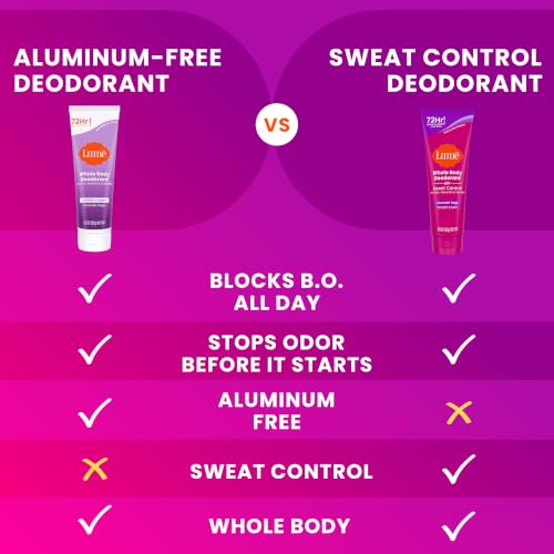 Image of Lume Whole Body Deodorant Plus Sweat Control - Smooth Cream Tube - 72 Hour Odor And Sweat Control - Baking Soda Free, Skin Loving - 3.0 ounce (Lavender Sage)