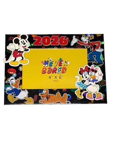 7STAR 2026 Cartoon Character-Themed Photo Frame, “Never Bored” Multicolor Decorative Picture Frame, Holds 4x6 Inch Photo, Fun Kids Desk or Shelf Display - Image 3